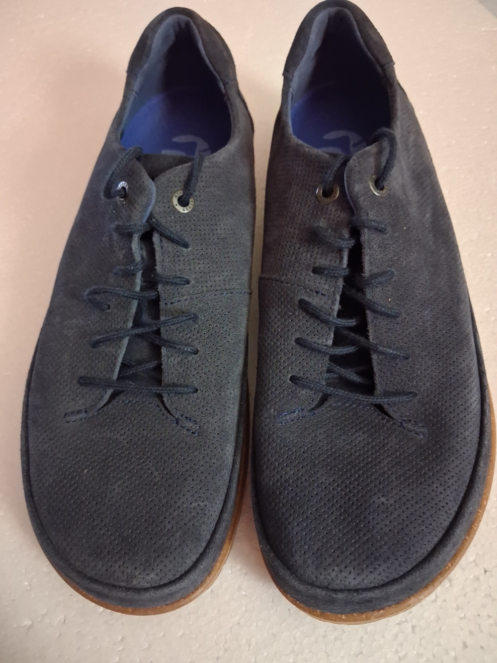 Birkenstock Men's Perforated Lace-Up Oxfords in Dark Blue